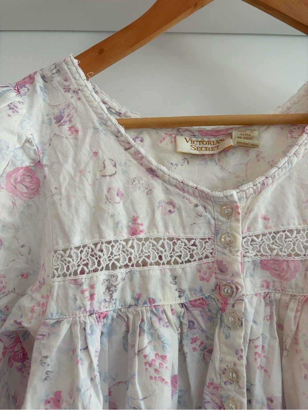 Vintage Victoria’s Secret 100% Cotton Cottage Core Croquette Nightgown S - Picture 3 of 6